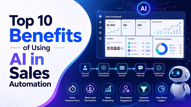 Top 10 Benefits of Using AI in Sales Automation